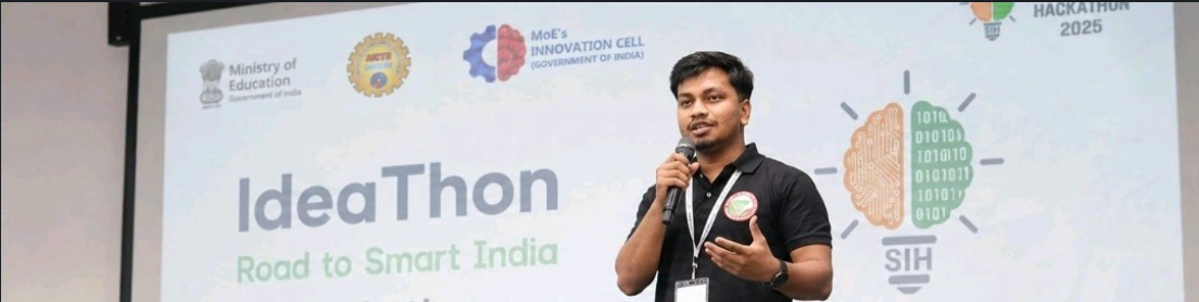 Rohit Kumar presenting at SOA IdeaThon – Road to Smart India Hackathon 2025